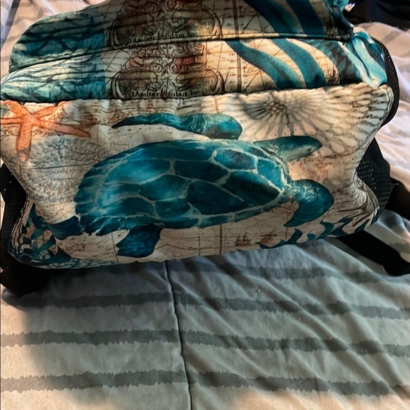 Sea Turtle Print Backpack - Picture 5 of 6